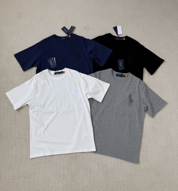 Premium Ralph Lauren Short Sleeves Black Cotton Logo Collection