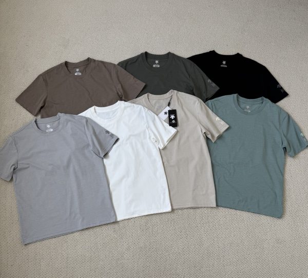 Premium Quality Descente Short Sleeves Black Cotton Breathable Style