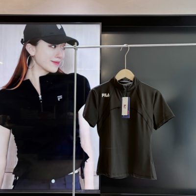 Best Selling Fila Short Sleeves Black Casual Luxury