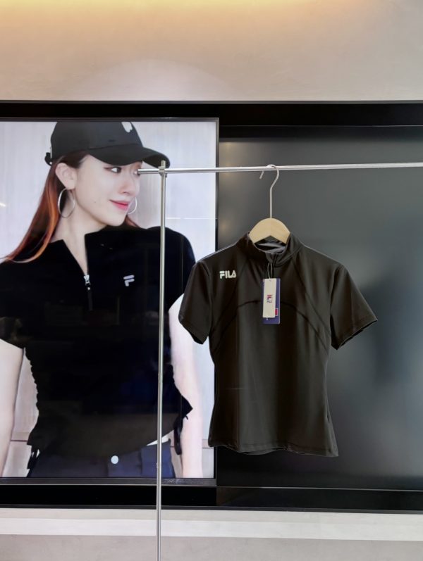 Best Selling Fila Short Sleeves Black Casual Luxury