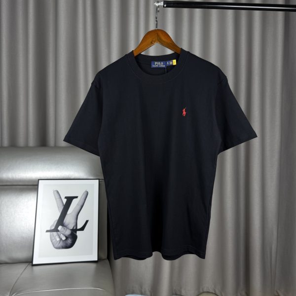 High Quality Ralph Lauren Short Sleeves Black Cotton Classic Collection