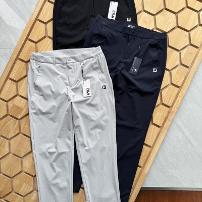 Luxury Fila Pants Black Breathable Style