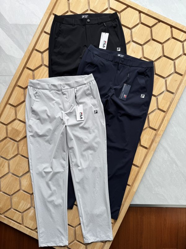Luxury Fila Pants Black Breathable Style