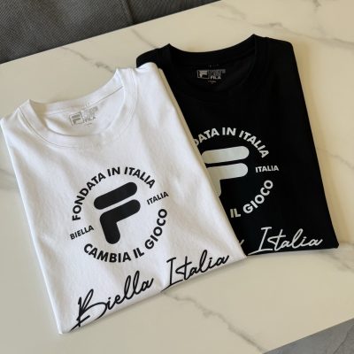 High Quality Fila Short Sleeves Black Casual Luxury