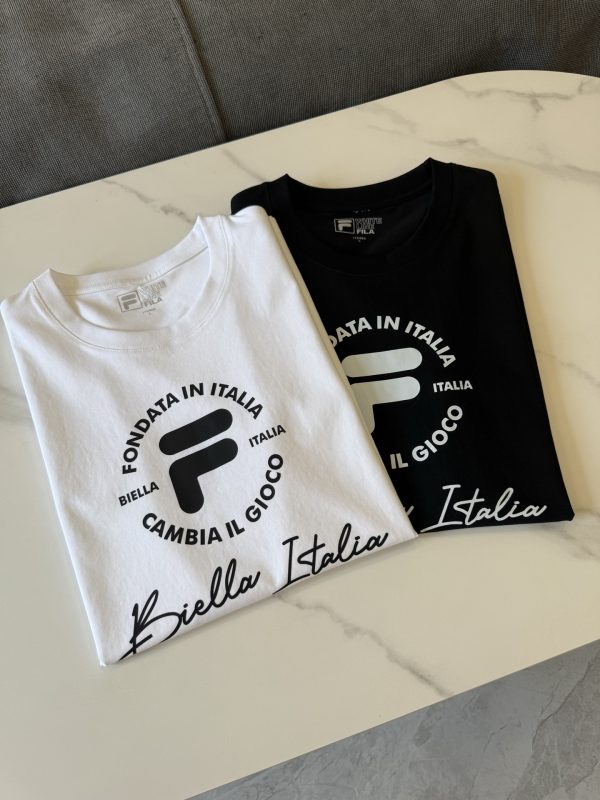 High Quality Fila Short Sleeves Black Casual Luxury