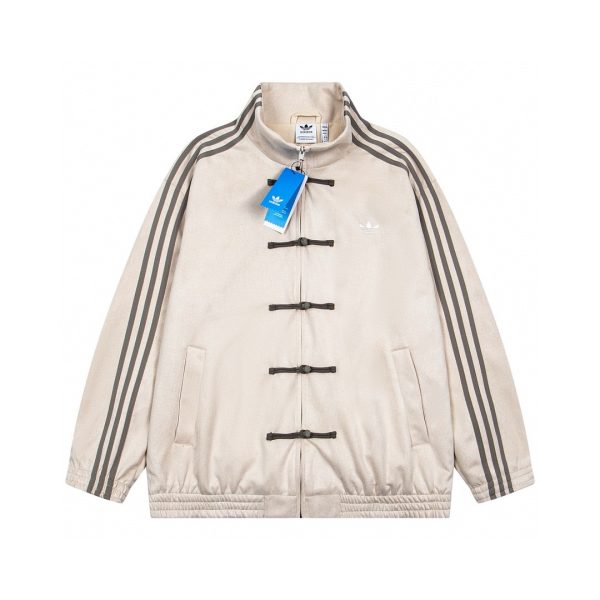 Premium Adidas Coats White Suede Classic Luxury