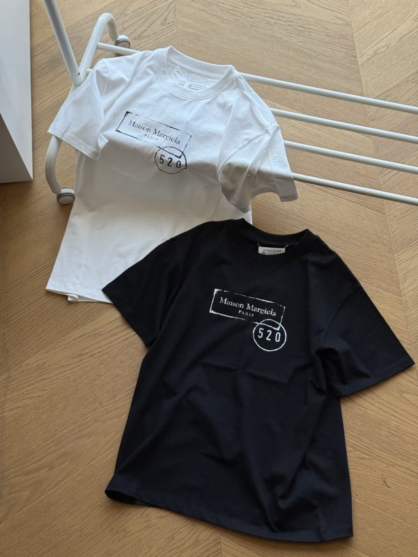 Premium Margiela Short Sleeves Black Cotton Print Style
