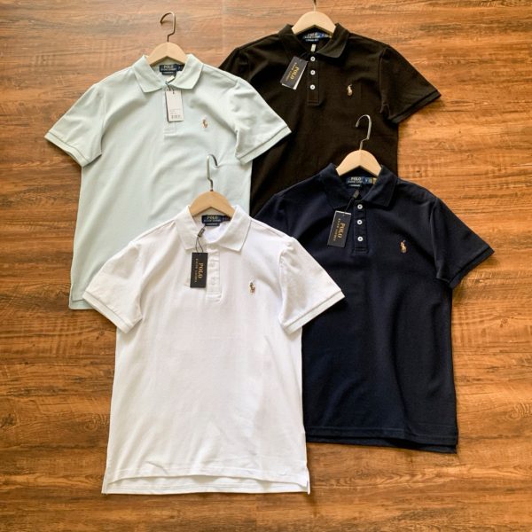 Best Selling Ralph Lauren Short-Sleeved Black Cotton Classic Luxury