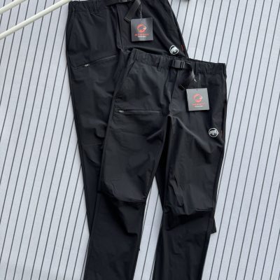 Premium Quality Mammut Trousers Black Embroidered Luxury