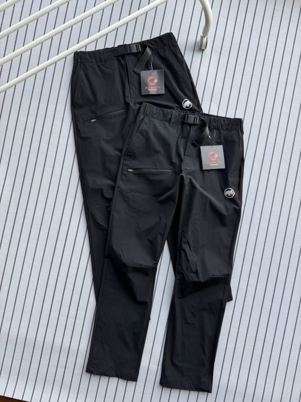 Premium Quality Mammut Trousers Black Embroidered Luxury