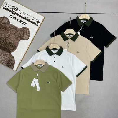 Premium Lacoste Short-Sleeved Black Casual Collection