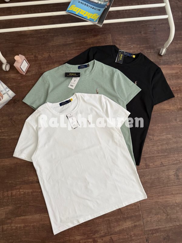 Luxury Ralph Lauren Short Sleeves Black Cotton Embroidered Luxury