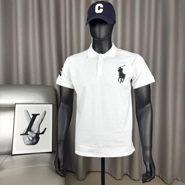 Premium Quality Ralph Lauren Short-Sleeved Shirts White Cotton Classic Luxury
