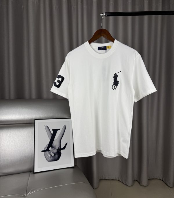 High Quality Ralph Lauren Short Sleeves White Cotton Classic Collection
