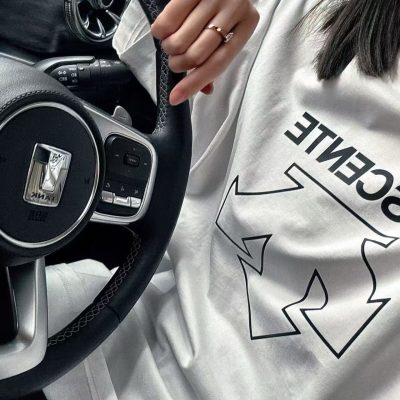 Best Selling Descente Short Sleeves White Cotton Monogram Collection