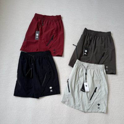 Premium Descente Shorts Black Nylon Breathable Style