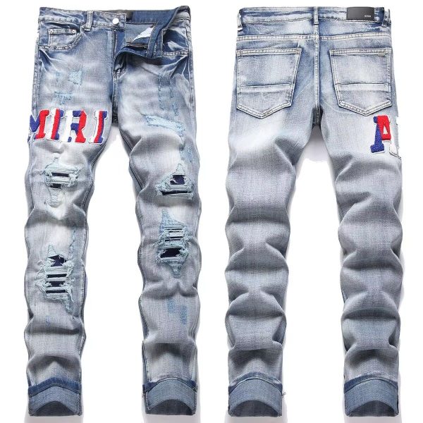 Luxury Ami Trousers Leather Patchwork Style
