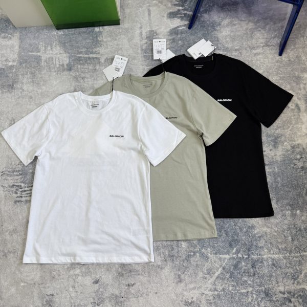 Premium Salomon Short Sleeves Gray Casual Luxury