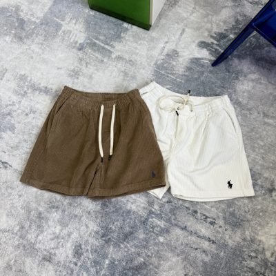 Premium Quality Ralph Lauren Shorts White Cotton Logo Style