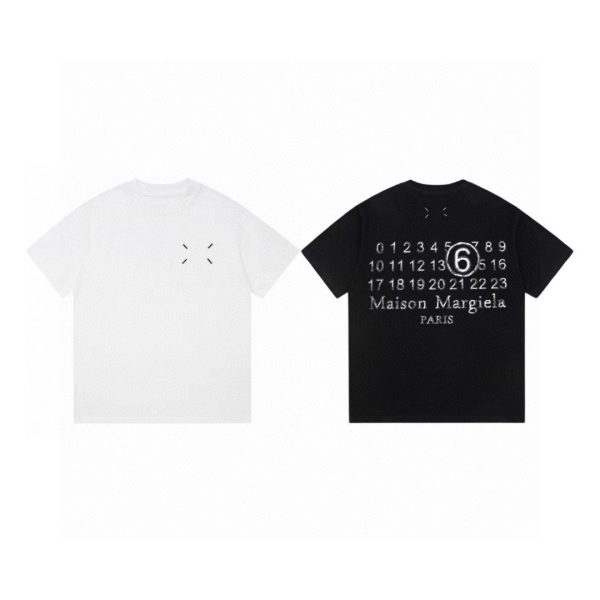 Premium Quality Margiela Short-Sleeved T-Shirt Black Logo Luxury