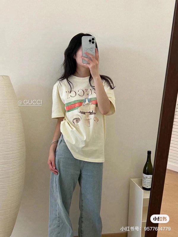 High Quality Gucci Short Sleeves Cotton Print Luxury