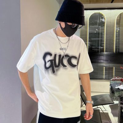 Best Selling Gucci Short Sleeves Black Cotton Breathable Luxury