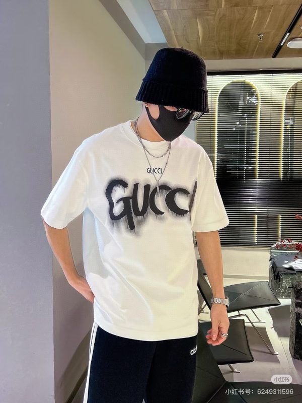 Best Selling Gucci Short Sleeves Black Cotton Breathable Luxury