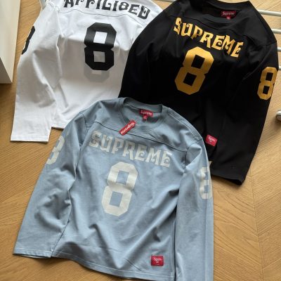 Premium Supreme Long Sleeves Black Knit Print Luxury