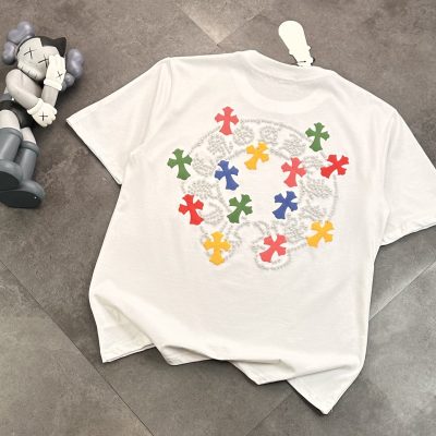 High Quality Chrome Hearts Short Sleeves White Cotton Classic Collection