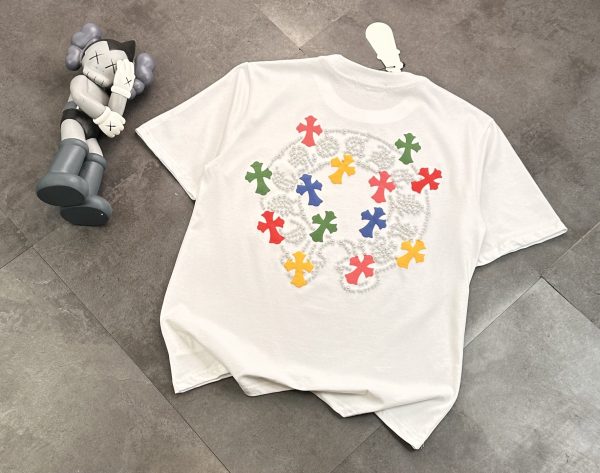 High Quality Chrome Hearts Short Sleeves White Cotton Classic Collection