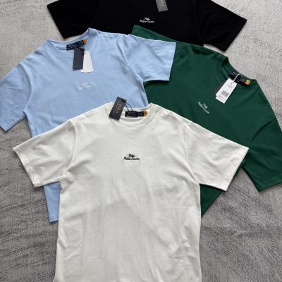 High Quality Ralph Lauren Short Sleeves Green Cotton Embroidered Luxury