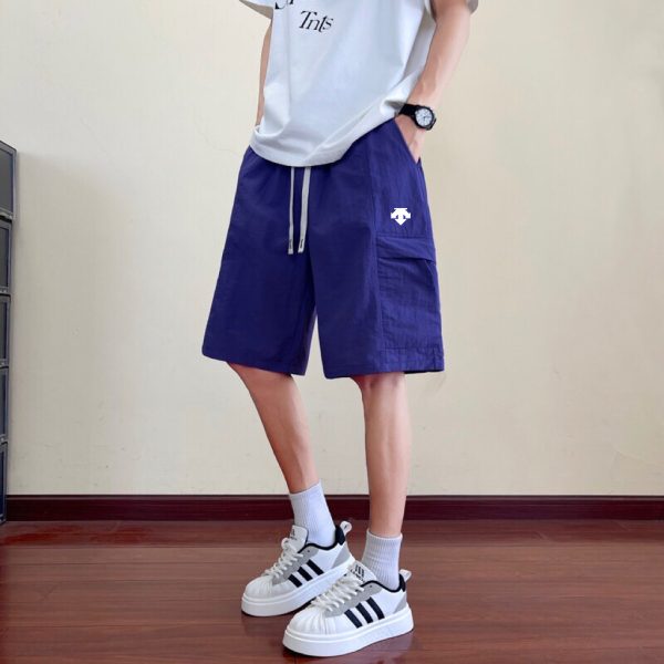 Premium Quality Descente Shorts Black Linen Casual Luxury
