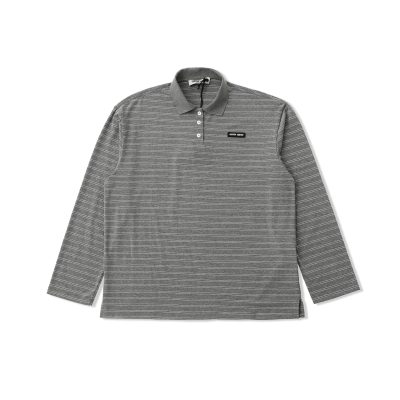 Premium Quality Miu Miu Long Sleeves Grey Cotton Striped Luxury