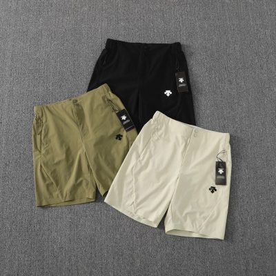 High Quality Descente Shorts Black Knit Casual Luxury