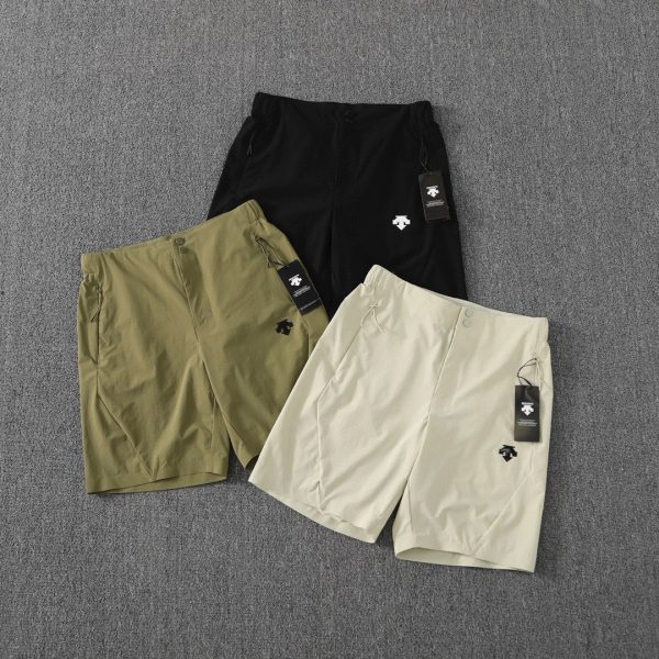 High Quality Descente Shorts Black Knit Casual Luxury