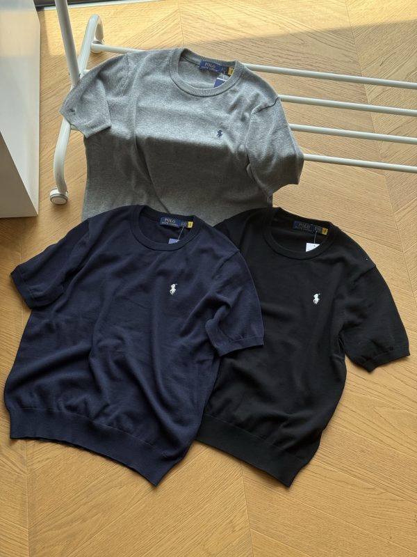 Premium Ralph Lauren Short Sleeves Black Cotton Embroidered Collection