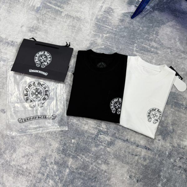 Luxury Chrome Hearts Short Sleeves Cotton Print Style