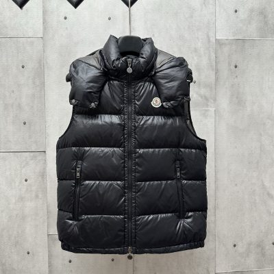 Premium Moncler Down Jackets Black Nylon Solid Luxury