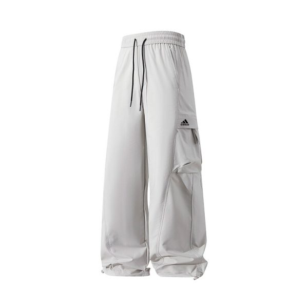 Luxury Adidas Trousers Gray Silk Collection