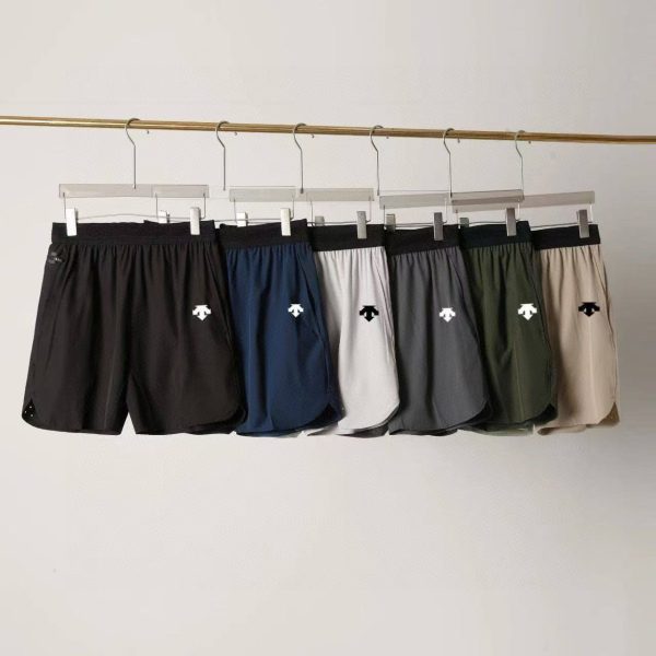 Premium Descente Shorts Black Knit Casual Luxury