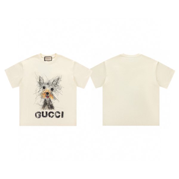 Premium Quality Gucci Short-Sleeved Shirt Cotton Print Luxury