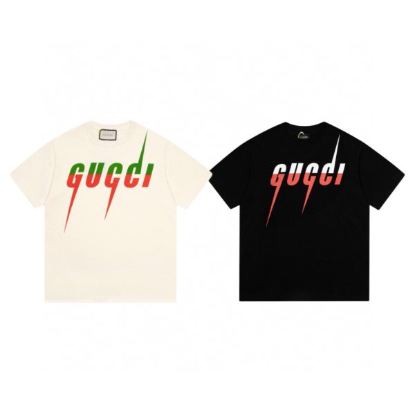 High Quality Gucci Short-Sleeved Shirt Black Cotton Classic Style