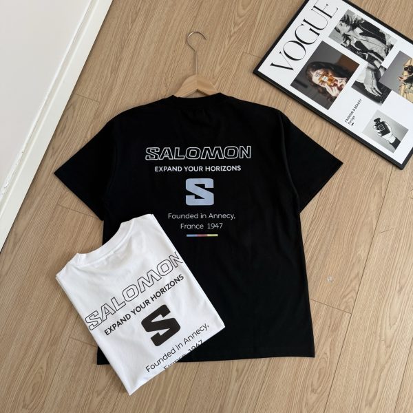 Luxury Salomon Short Sleeves Black Silk Style