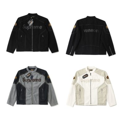Premium Quality Supreme Coat Black Cotton Logo Collection