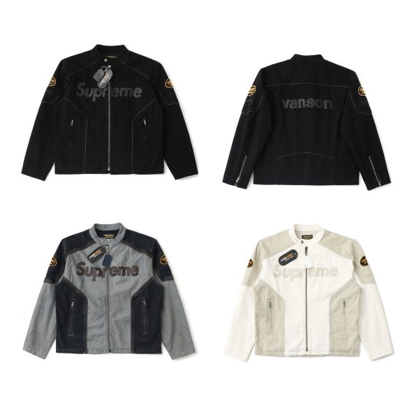Premium Quality Supreme Coat Black Cotton Logo Collection