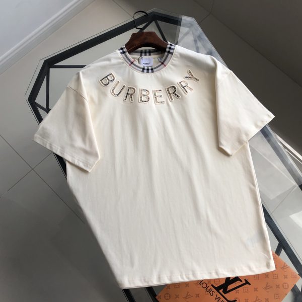 Premium Burberry Short Sleeves Black Logo Style