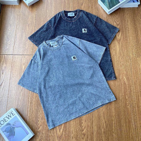 Best Selling Carhartt Short Sleeves Black Cotton Washed Luxury