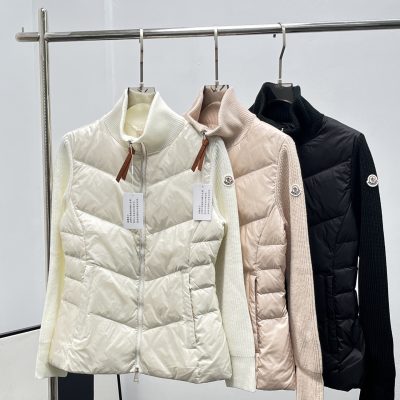 Best Selling Moncler Jacket White Wool Breathable Style