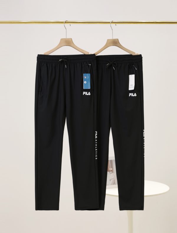 Best Selling Fila Casual Pants Black Silk Casual Luxury