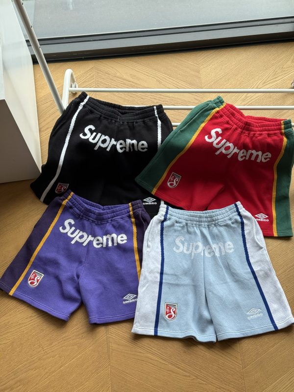 Best Selling Supreme Shorts Black Knit Patchwork Luxury